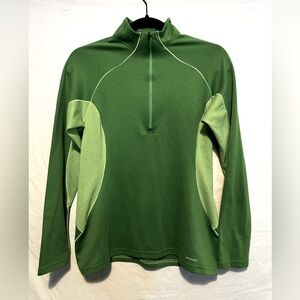 Patagonia Capilene 3 Womens Medium 1/2 Zip Green Base Layer Top Shirt Size S